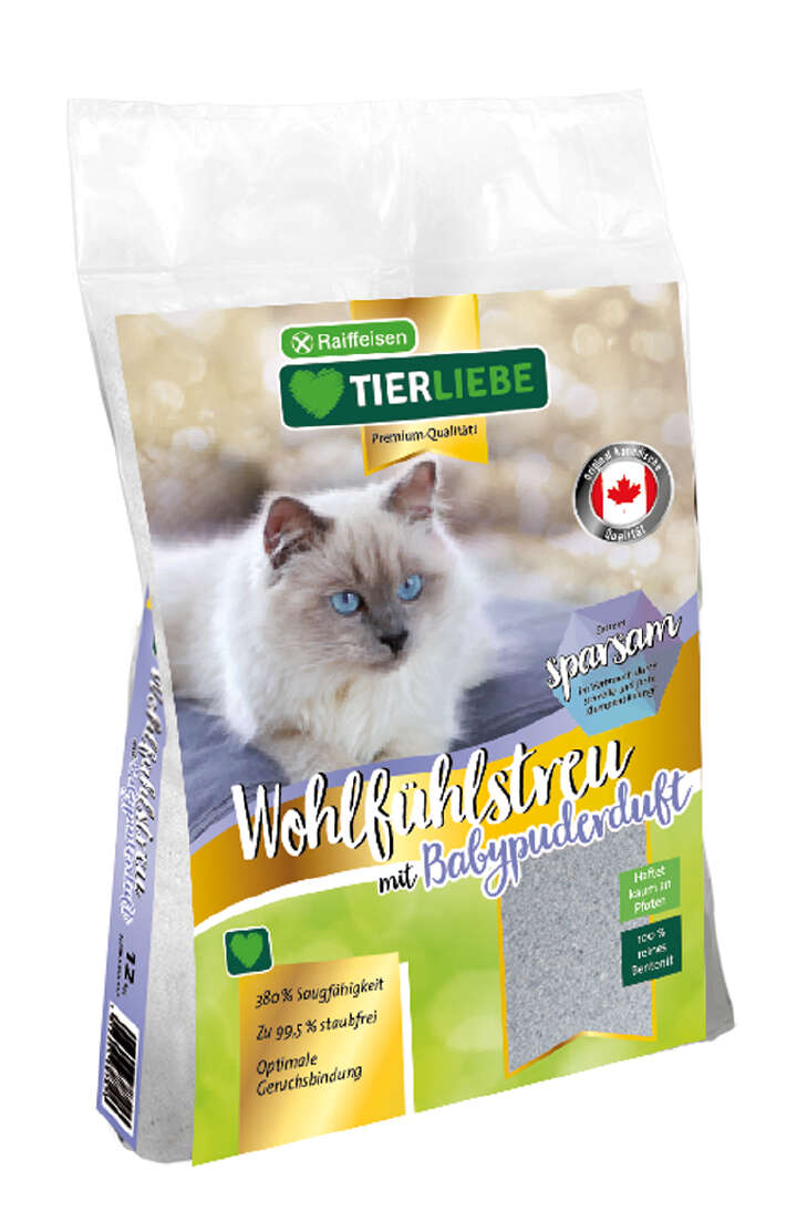 TIERLIEBE Katzenstreu mit Babypuderduft